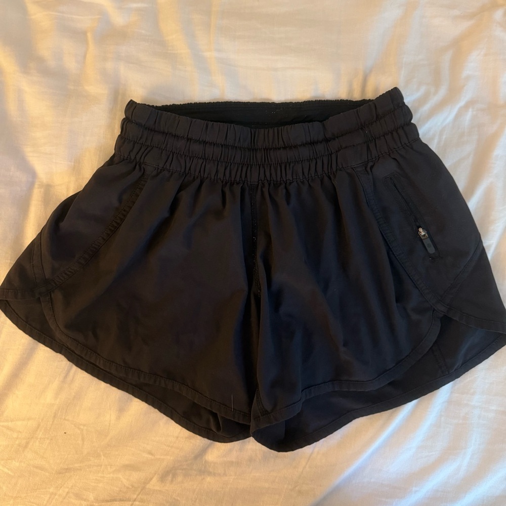 Black Lululemon running shorts